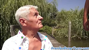Fucking a dick teen fucks with an overworked old man